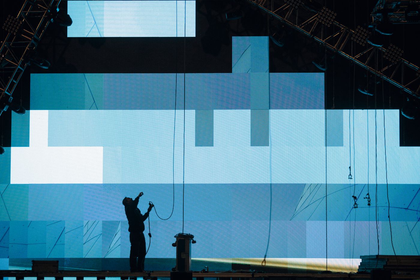 Technicus voor een ledwall